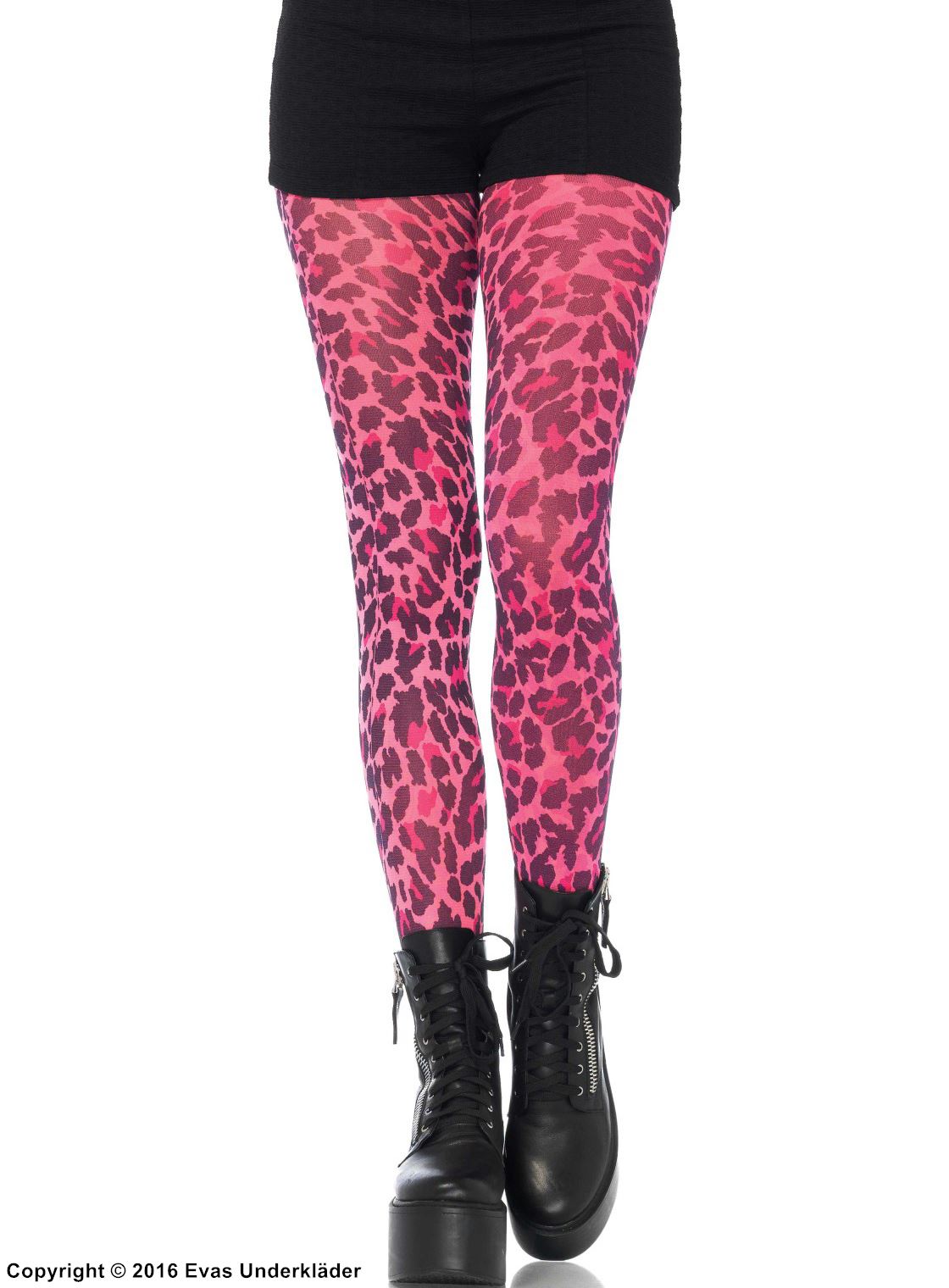 Strumpfhose, bunter Leopard